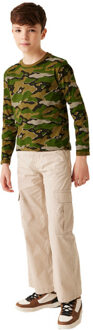 Regatta Kinder/kinder wenbie iii camo t-shirt met lange mouwen Groen - 128
