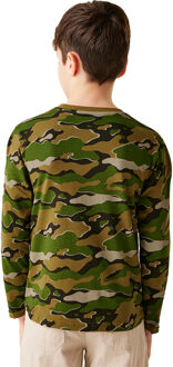 Regatta Kinder/Kinder Wenbie III Camo T-shirt met lange mouwen (Nefrietgroen) Donkergroen - 3-4J / 98-104cm