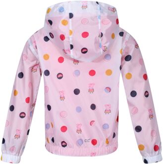 Regatta Kinder/Kinderen Peppa Pig Polka Dot Waterdichte Jas met Kap (Lichtroze) - 6-12M / 63-80cm