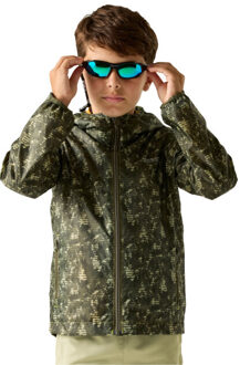Regatta Kinder/kinderkleding lever ii line camo waterdicht jasje Groen - 128