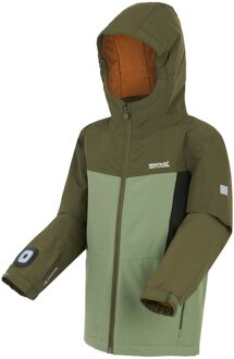 Regatta Kinderen/Kinderen Beamz geïsoleerde waterdichte jas (Olijf Nacht/Oliegroen/Zwart)