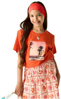 Regatta Kinderen/kinderen bosley palmboom t-shirt Oranje - 116