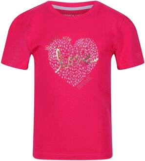 Regatta Kinderen/kinderen bosley v hart t-shirt Roze - 170/176
