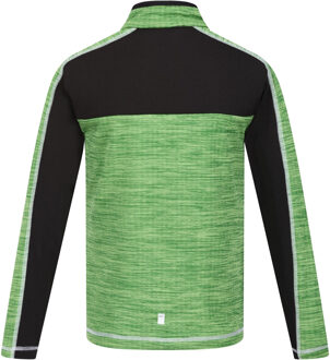 Regatta Kinderen/Kinderen Hewley Recycled Half Zip Fleece Top (Jasmijngroen/Zwart) Bos Groen