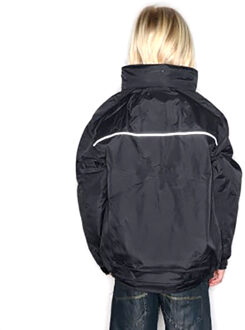 Regatta Kinderen/kinderen Waterdicht Windproof Dover-jasje (Zwart/Ash) - 7-8J / 122-128cm