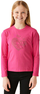 Regatta Kinderen/kinderen wenbie iii harten & bloemen t-shirt met lange mouwen Roze - 164
