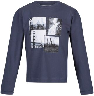 Regatta Kinderen/kinderen wenbie iii landschap t-shirt met lange mouwen Blauw - 104