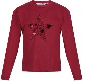 Regatta Kinderen/kinderen wenbie iii sterren t-shirt met lange mouwen Rood