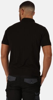Regatta Klassiek heren 65/35 poloshirt met korte mouwen Zwart - XL