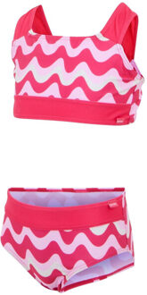 Regatta Meisjes dakaria iii golvend gestreept bikini set Rood - 170/176