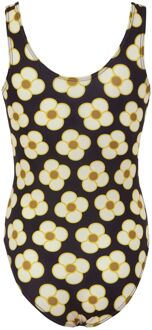 Regatta Meisjes Orla Kiely ééndelig zwempak met draaiende bloem (Zwart) - 7-8J / 122-128cm