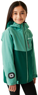 Regatta Meisjes trekktain 3 in 1 waterdichte jas Groen - 116