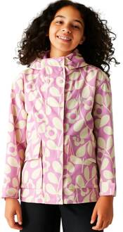 Regatta Orla Kiely Swing Jasmine Flower Waterdichte Jas voor Kinderen/Kinderen (Lila-crème) Roze en wit - 9-10J / 134-140cm