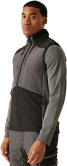 Regatta Professional Heren 3-laags Softshell Bodywarmer (Leisteengrijs/zwart)