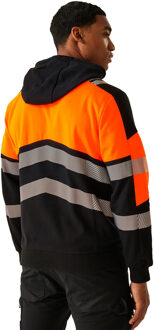 Regatta Professional Unisex X-Pro klasse 2 Hi-Vis Hoodie voor volwassenen (Zwart/Oranje)