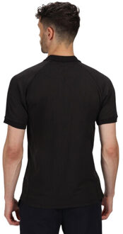 Regatta Professioneel heren coolweave poloshirt met korte mouwen Zwart - XS
