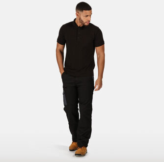 Regatta Professioneel heren klassiek 65/35 poloshirt met korte mouwen Zwart - XS