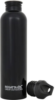 Regatta Roestvrijstalen 1l waterfles Zwart - One size