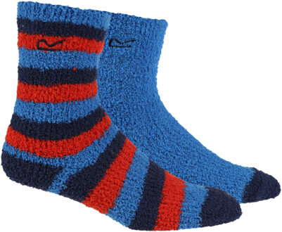 Regatta Set kindersokken/Kids Cosy Boot Socks (Set van 2) (Blauw/Zwaar/Rood) Blauw/marineblauw