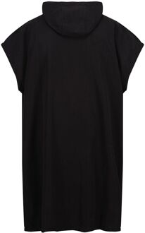 Regatta Tidal Wave Badhanddoek met capuchon voor volwassenen (Zwart) - L/XL