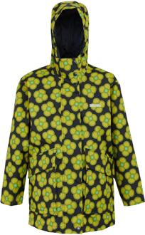 Regatta Waterdichte kinder-/kidsjas Orla Kiely Swing Spinning Flower (Marine) - maat Navy