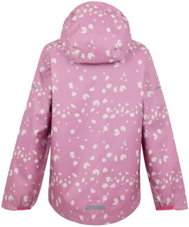Regatta Waterdichte Kinder/Kinder Lever II jas met opdruk (Lila/Licht Vanille/Beaujolais) Roze