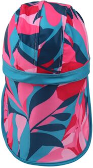 Regatta Zonnehoed Protect II Tropical Leaves (Tahoe blauw/roze) - maat