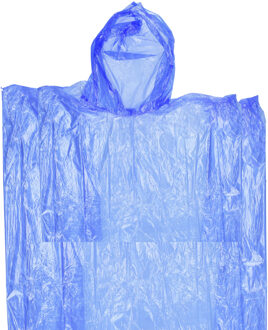 Regen poncho voor kinderen blauw