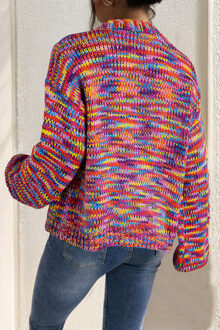 Regenboog Brei Cardigan Lichtroze
