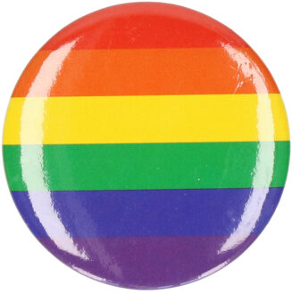 Regenboog gay pride kleuren - tas/jas mini pin - broche/button - Dia 4 cm - Regenboog vlag Multi