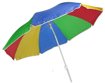 Regenboog gekleurde parasol 180 cm - Parasols Multikleur