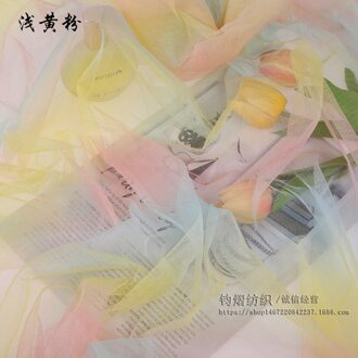 Regenboog Gradiënt Zachte Mesh Tulle Stof Diy Naaien Kinderen Tutu Rok Prinses Jurk Wedding Party Decor Afrikaanse Netto Stof
