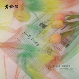 Regenboog Gradiënt Zachte Mesh Tulle Stof Diy Naaien Kinderen Tutu Rok Prinses Jurk Wedding Party Decor Afrikaanse Netto Stof