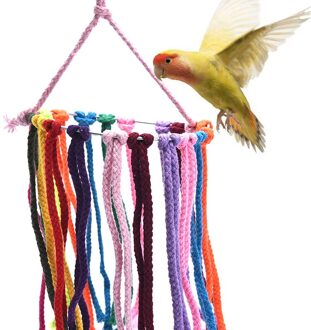 Regenboog Noppen Vogelkooi Hanger Chew Speelgoed Parrot Bird Opknoping Speelgoed Huisdier Accessoires