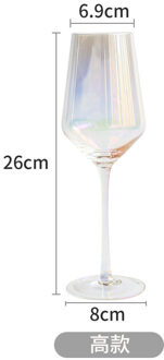 Regenboog Plating Beker Wijn Glas Kristal Cocktail Glazen Champagne Cognacglas Drinkbeker Bar Gereedschap Voor Party High