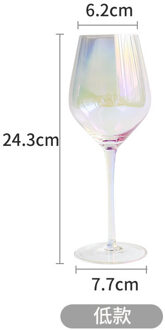 Regenboog Plating Beker Wijn Glas Kristal Cocktail Glazen Champagne Cognacglas Drinkbeker Bar Gereedschap Voor Party kort