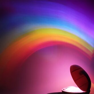 Regenboog Projectie Lamp Led Kleur Nachtlampje 3 Modi Projector Stijl Eivormige Tafellamp Voor Kinderen Slaapkamer Thuis decor