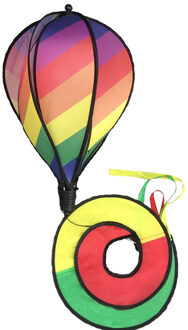 Regenboog Streep Windzak Air Ballon Wind Spinner Outdoor Tuin Yard Decor