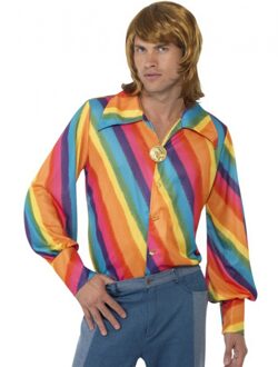 Regenboog thema shirt 48-50 (M) - Carnavalsblouses Multikleur