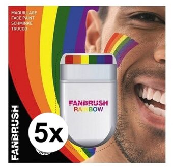 Regenboog vlag schmink stift - 5x - brede vlag - Pride thema - grimeren