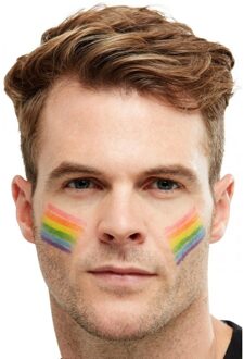 Regenboog vlag schmink stift - brede vlag - Pride thema - grimeren Multi