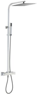 Regendouche Kiara - Zonder Kraan - Chroom - Vierkant - Waterbesparend