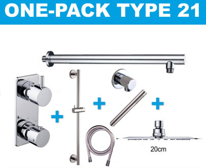 Regendouche - Type 21 - Inbouw - Complete set - ø 20 cm ufo