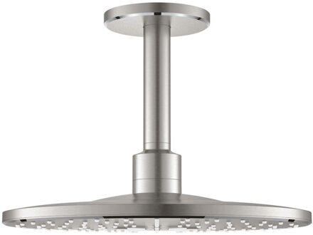 Regendoucheset Grohe Rainshower SmartActive 31 cm met Plafondarm Supersteel RVS Look