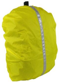 regenhoes rugzak 20 liter polyester reflecterend geel