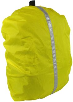 regenhoes rugzak 20 liter polyester reflecterend geel