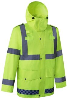 Regenjas Broek Hoge Zichtbaarheid Regenjas Omvat Stiksels En Tape Gewrichten Regenkleding Bovenkleding Pak Hoge Zichtbaarheid Windproofs Xl