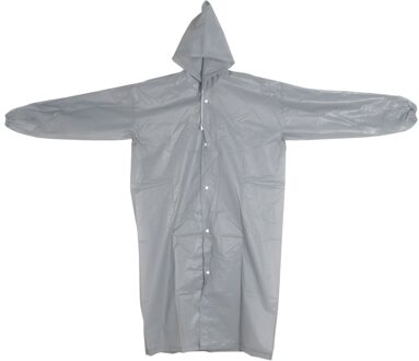 Regenjas Hooded Poncho Ondoordringbare Camping Regenkleding Chubasquero Elastische Manchetten Poncho Waterdicht Hooded Regenjas Grijs