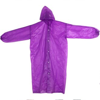 Regenjas Hooded Poncho Ondoordringbare Camping Regenkleding Chubasquero Elastische Manchetten Poncho Waterdicht Hooded Regenjas Paars