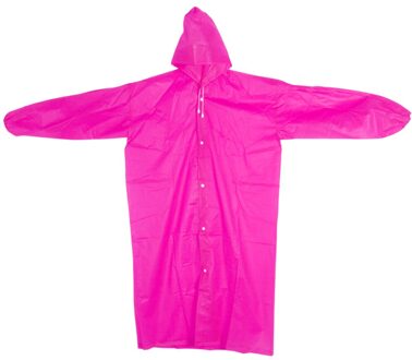 Regenjas Hooded Poncho Ondoordringbare Camping Regenkleding Chubasquero Elastische Manchetten Poncho Waterdicht Hooded Regenjas Roze